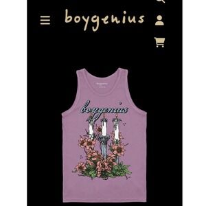 Boygenius Band Tank Top Purple Candelabra Graphic Shirt Mens XL
